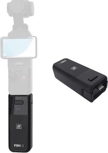 DF DIGITALFOTO Tragbarer Osmo Pocket 3 Akku-Griff, Typ-C-Schnellladeanschluss, 2800 mAh Verlängerungsgriff mit Kontrollleuchte, verlängert Ihre Outdoor-Aufnahmezeit