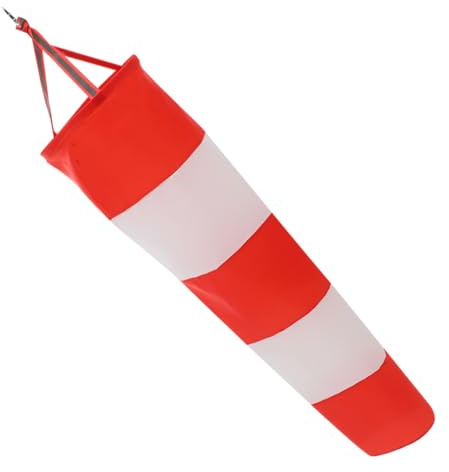 Abaodam Outdoor Windsock Flag Red White Oxford Wind Direction Indicator for Garden Decor Easy to Install Durable and Fading Resistant for Wind Monitoring