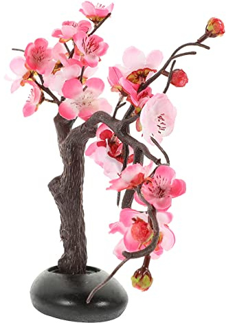 UKCOCO Decoración de Plato para Sushi con Flor de Ciruelo Artificial Realista Ligera y Reutilizable Adorno Práctico para Restaurantes Japoneses