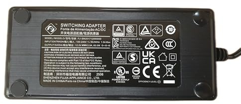 FOURKAY 12 Volt 5.0Amp 60 Watt DC Lockable Power Supply Adaptor, PSU | IEC C7 input lead socket (Figure 8), 2.1mm Inner / 5.5mm Outer Barrel Diameter, 10mm Barrel Length, FJ-SW20171205000D