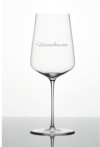 Neuerts Gravur Zalto 1x Weinglas Universal DENK`ART 11301 mit Gravur - mundgeblasen/handgefertigt in Österreich - 530ml - peronalisierbar mit Namen, Datum, Wunschtext - Weißweinglas - Rotweinglas