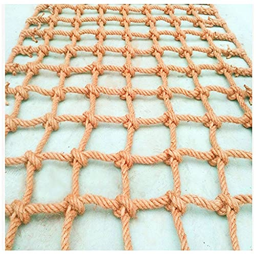 Klättringsrepnät för utomhusbruk, för barn – säkerhetslastnätverk, skyddsstaket för balkong och trappor, hampanät (1 x 3 m/3,28 x 9,84 fot) – perfekt för lek och dekoration