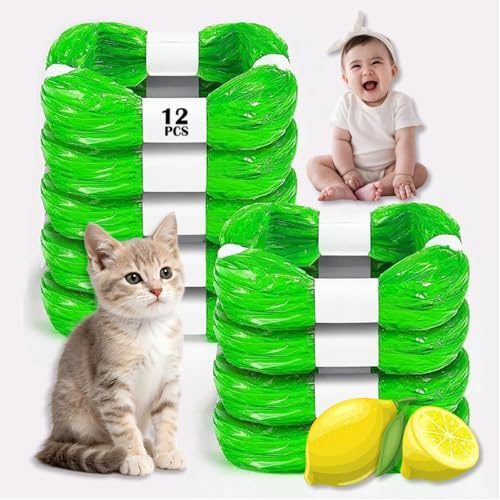 12 Stück Windeleimer Nachfüllkassetten Katzenmülleimer Nachfüllbeutel Entsorgungseimer Nachfüllfolie Kompatibel mit Allen Windeleimern und Katzenstreu Entsorgungsbehältern(Green)