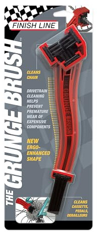 Finish Line Grunge Brush Bike Chain & Gear Cleaner – Dual-Sided Bristles for Chains, Cassettes & Hard-to-Reach Areas
