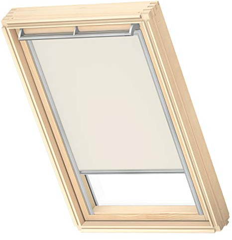 VELUX Roof Window Blackout Blind, Grey Guide Rail, P10, Light Beige | Standard 100 by OEKO-TEX® certified. Smooth Adjust