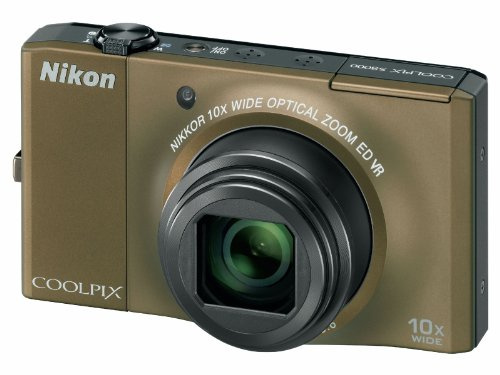 Nikon Coolpix S8000 Digitalkamera (14,2 Megapixel, 10-fach Zoom, 7,5cm (3,0-Zoll) Display) braun