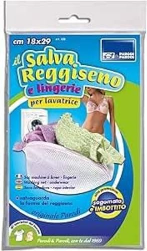 PARODI & PARODI- Il Salva Reggiseno e Lingerie, Sacco per Proteggere il Bucato, Sacchetto in Rete per Lavatrice, Ideale per Lavare Reggiseni e Bralette ne Salvaguardia la Forma, 18x29 cm