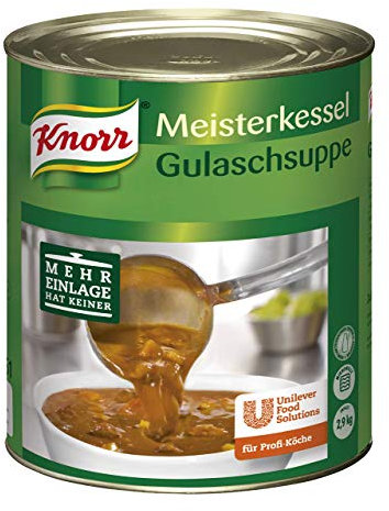 Knorr Meisterkessel Gulaschsuppe (servierfertig, authentischer Geschmack) 1er Pack (1 x 2,9 kg) /2.78l