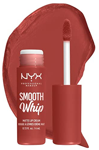 NYX Professional Makeup Smooth Whip Matte Lip Cream, Labial Líquido Cremoso, con Manteca de Karité y Cacao, Acabado Mate, Tono: Latte Foam