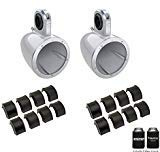 KICKER KMTESW White 6.5 Empty Wake Tower/Roll Bar Enclosures with KMTAP Adapter Pack for UTVs