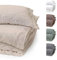 BLUE MOON Ropa de cama de lino de 140 x 200 cm, certificado Öko-Tex, 2 piezas: 1 funda nórdica y 1 funda de almohada, 100% lino, lujo y calidad