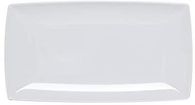 Thunder Group Classic white melamine dinnerware collection 9 1/2 x 5 1/4 tray, 3/4 deep, comes in dozen