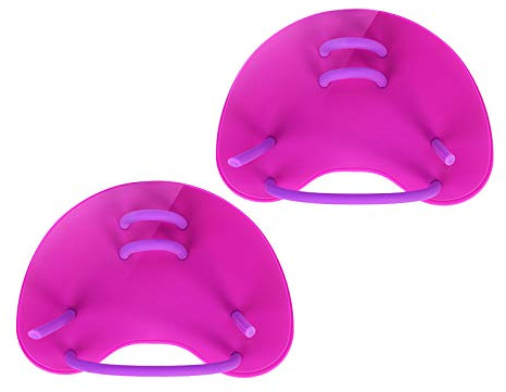 VKTY Palas de natación para adultos y niños, 2 palas ajustables para natación profesional, color rosa