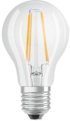 Osram Lamps Filament LED Lampe mit E27 Sockel, klassiche Birnenform, Tageslichtweiß (6500K), 6,50 W, Ersatz für 60-W-Glühbirne, LED Filament CLASSIC A, 1 Stück (1er Pack)