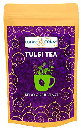 Lotus Today Herbal teas, Pure Tulsi Tea, 20 Tea Bags, Herbal Relax Tea, Better Sleep and Immune Boost, Stress