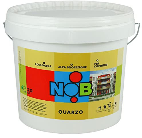 DURIPLASTIC NOB Quarzo Acrilico Idrorepellente Idropittura murale per esterno (Kg 20, Bianco)