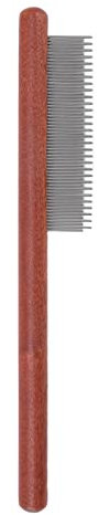 Flohkamm Mit Griff, Edelstahl-Haustier-Flohkamm Zum Entfernen Schwebender Haare, Hundekamm Mit Holzgriff, Hundekamm Mit Langen Und Kurzen Haaren Für Die Fellpflege von Hunden Und Katzen
