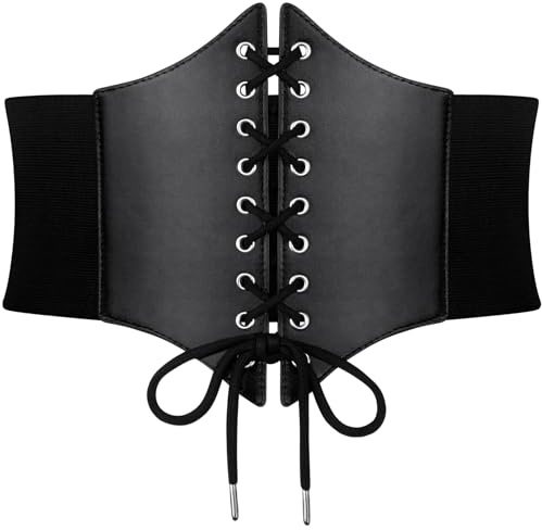 MELLIEX Breite Dehnbare Gürtel, Slim Fit Elastische Taille Mode Verstellbare Kordelzug für Frauen, XS
