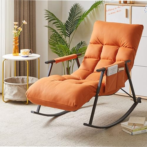 Sonnenliege Mit Armlehnen Wohnzimmer ,Komfortabel Wohnzimmer Armlehnen Schaukelstuhl,Schlafzimmer Relaxsessel Schaukelsessel ,Schaukelsessel Schwingsessel Mit Liegefunktion Für Wohnzimmer/Schlafzimmer