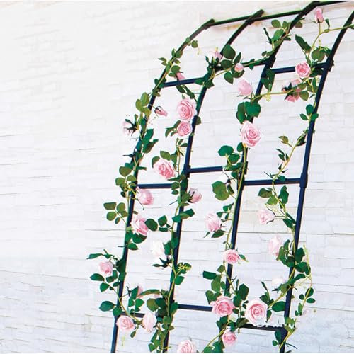 GQJNHUI Kletterhilfe Für Pflanzen,schwarz, Halbrund Rosenlaubengarten,Garten-Pergola Für Innen- Und Außenbereich, Rasen, Garten, Verschiedene Kletterpflanzen (Size : 170cmX90cmX90cm)