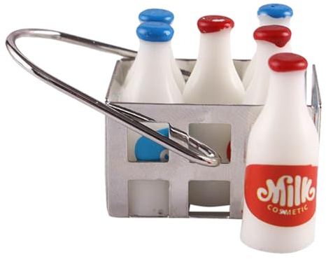 HEMOTON Mini-Milch-Modelle Aus Premiumharz Für Puppenhaus Zubehör DIY Miniatur Milchflaschen Deko Für Mini-Haus Szene Und Geschenk