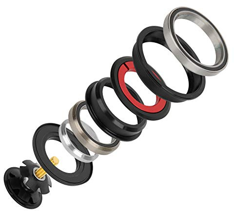 Pissente Fahrrad Steuersatzlager, 44/55 Mm Konische Gabel aus Aluminiumlegierung Konische Gabel Gerades Rohr Fahrrad-Headset Fahrrad-Vorderradgabel Gerades Rohr Headset