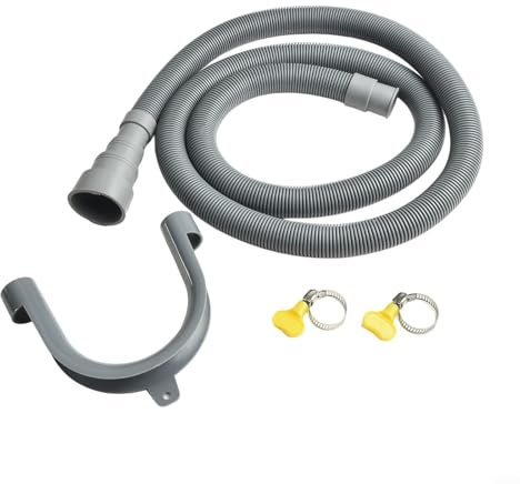 Vilgftyiet 1.5 Meters Replacement Drain Hose Extension Kit, Washing Machine Dishwasher Drain Waste Hose, Extension Rod Set Hoses With U-shaped Bending Frame