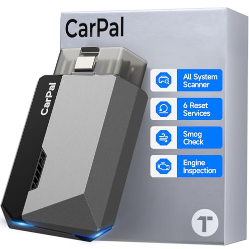 TOPDON OBD2 diagnosegerät Auto Carpal-A, OBD2 Bluetooth 5.0 Adapter für iOS & Android mit Vollständige Systemdiagnose und 6 Servicefunktionen, All Software 1 Jahr Gratis