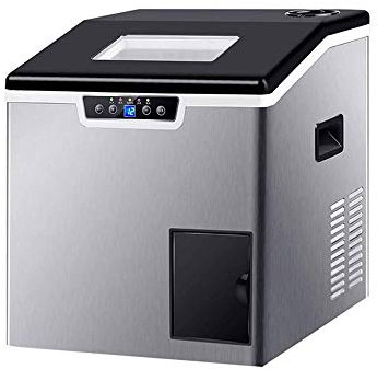 FDTMGW Ice Maker Machine Countertop, Makes 88 Lbs Ice in 24 Hrs-Ice,Commercial Shaved ice Machine, for Small-Scale Tea Shop Kitchen Home Bar