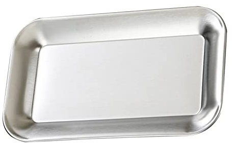 Bakplåt i Rostfritt Stål, Fyrkantig Brödbricka i Rostfritt Stål med Bra Bärande Plåt i Rostfritt Stål Bakplåt i Stål för Fester, Födelsedagar, Fester, Banketter (S)