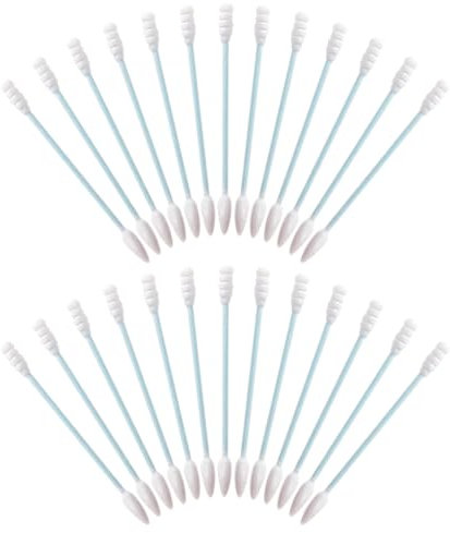 FSSTUD 300 bastoncillos de algodón portátiles de doble cabeza, bastoncillos de algodón de punta redonda, bastoncillos de algodón, bastoncillos de papel, paquete sellado, bastoncillos de algodón para