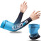 HXLJHALG UV Protection Neck Gaiter Sun Arm Sleeves Set, UPF 50+ Cooling Silk Face Neck Mask and Compression Sleeves Cover Arms for Men Women Outdoor Sport, Hiking Cycling Running Blue