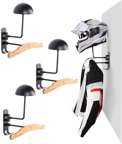 motofans Appendino da parete per casco, supporto da parete per giacca tattica, porta-casco, porta-elmetto per piastra tattica, supporto per elmetto