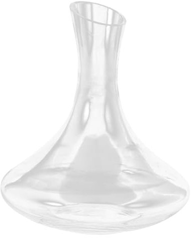 Mikinona Decantador de Vino de Vidrio Transparente 1520 Ml Diseño Sencillo y Base Plana para Uso Doméstico