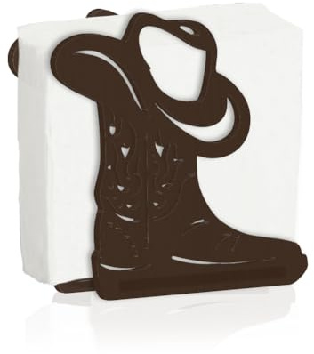 SUPERDANT Porta Tovaglioli In Legno In Stile Western Portatovaglioli In Legno con Intaglio Cavo 3D A Forma di Cappello Da Cowboy Dispenser per Tovaglioli In Tessuto per Cucina e Tavolo Da Pranzo