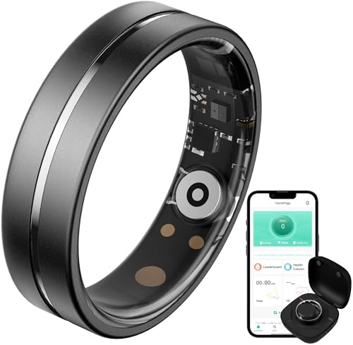 findtime Smart Ring Ultra Narrow Sleep Tracker Monitor Frequenza Cardiaca Anello Pressione Sanguigna Ossigeno Sangue Salute Fitness Tracker Contatore di Passo Calorie Fotocamera Telecomando