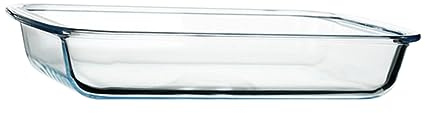 GALPADA Plat De Service Rectangulaire Verre Résistant Chaleur Plat De Cuisson Pour Micro-ondes Et Lave-vaisselle