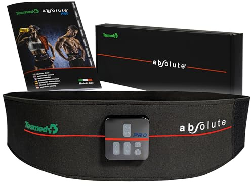 TESMED Absolute PRO: Central- och sidoelektrostimuleringsbälte - USB-uppladdningsbart, 20 program, 99 intensiteter - trådlöst, unisex, tillverkad i Italien