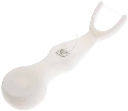 Vaguelly Dental Floss Holder Reusable Floss Holder White Portable Dental Care Tool for Teeth Cleaning Suitable for Travel and Home Use