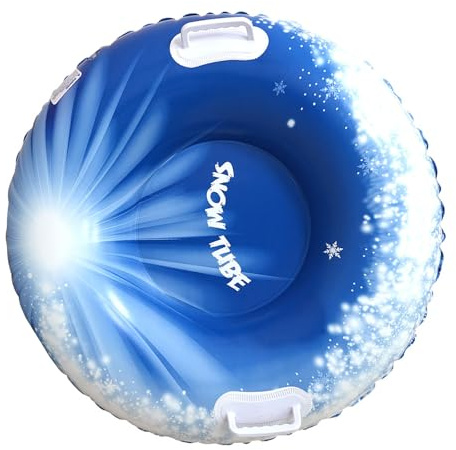 Verdickter Schneeschlitten Aufblasbarer Schneeschlitten mit Griffen Winterschlitten Spielzeug für Jungen Mädchen Familienaktivität Protable Winter Rodelspielzeug