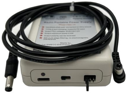 Fuente de alimentación externa para radios con voltaje ajustable 5V 6V 9V 12V Interruptor de polaridad 3000mAh Batería Tipo-C Carga para radios portátiles de onda corta y FM