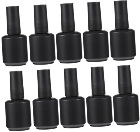 Veemoon 12pièces Flacon Vide Verre pour Vernis à Ongles avec Brosse à Cheveux et Étui de Rangement