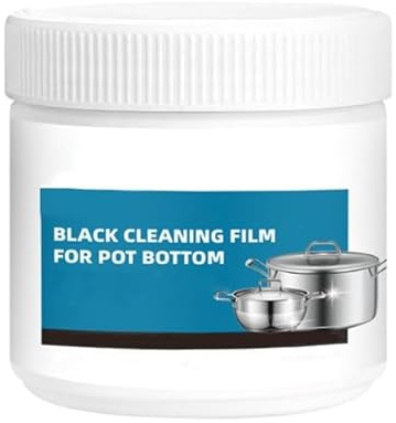 Pasta detergente potente per la rimozione di residui bruciati per pentole, pellicola nera per la pulizia del fondo delle pentole, detergente per pentole, padelle, teglie e griglie da cucina (1)
