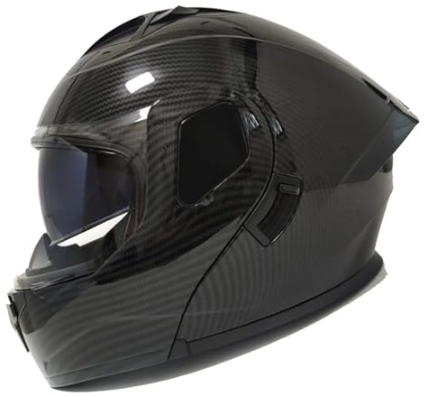 Casco Moto Modulare Con Doppia Visiera Caschi Apribili E Modulari Cascos Apribile Integrale Retrò Approvato DOTECE Elmetto Integrali Modulares Per Adulti Uomini Donne H,XL:61-62CM