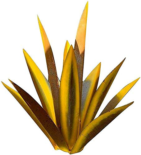 WXKAGF Ornamento, 35CM Tequila Rustico, Agave in Metallo Dipinto a Mano, Decorazioni pasquali Fai-da-Te in Metallo Agave Pianta Giardino Cortile Arte Prato Ornamenti per la casa, per Paletti da