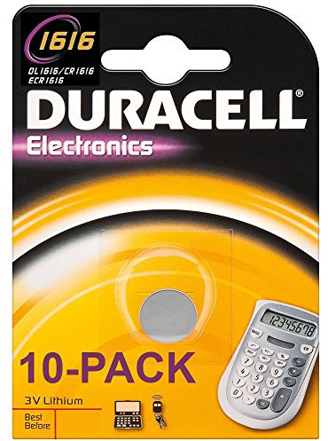 DURACELL CR1616 LOT DE 10 PILES SOUS BLISTER AU LITHIUM 3V