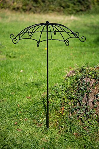 KUHEIGA Rankschirm Schwarz 72cm x 136cm Rankstab Schirm Rosenschirm Rankhilfe