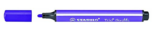 STABILO Lot de 10 Feutres coloriage Trio Scribbi Triangulaire Pointe Large violet