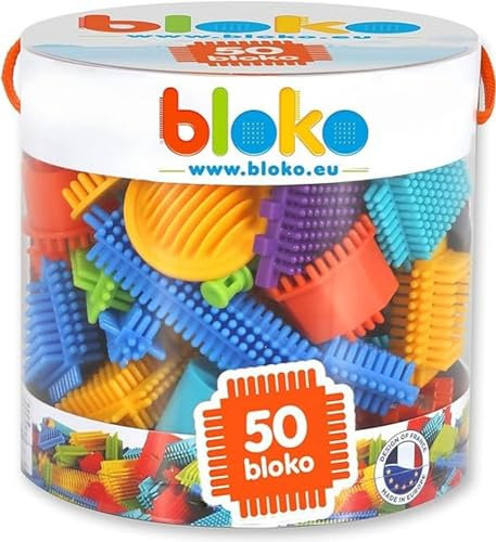 BLOKO - Tubo da 50 partire da 12 mesi - Made in Europe - Giocattoli da costruzione - 503502