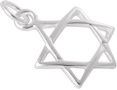 Ciondolo Charm con Stella di Davide in Argento Sterling